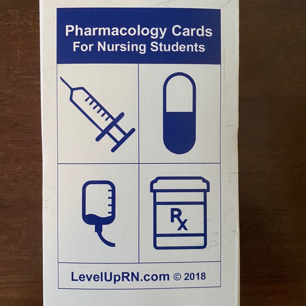 Pharmacology Study Cards